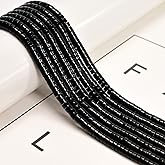 170 Pcs 2x4mm Black Onyx Agate Onix Bead Flat Heishi Disc Spacer Beads for Bracelets Jewelry Making Crafts