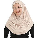 Prien Plain Ready To Wear Hijab for Women, Muslim Instant Turbans, Soft Jersey Scarf, Islamic Clothes, Long Hijabs, Abaya