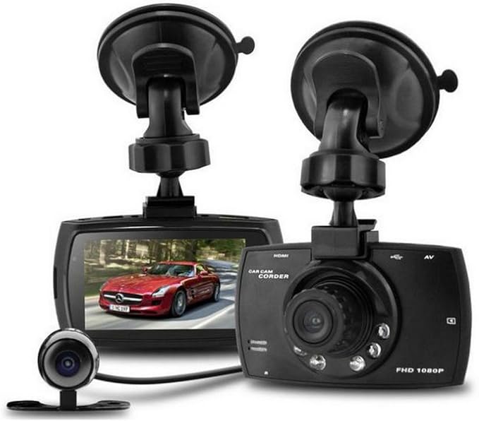 G30 Dual Lens Dashcam Car DVR Camera Black Box Full HD 1080P 2.7in LCD