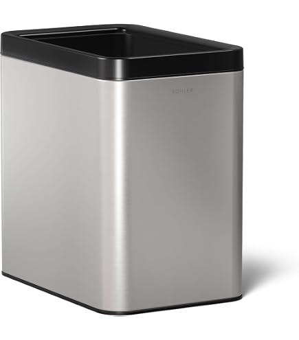 Amazon.com: Kohler K-31314-ST 25-Liter Open-Top Trash Can