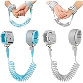 PandaEar 2 Pack Anti Lost Wrist Link, Toddler Safety Wrist Leash | Adjustable Wristband, Key Lock Design, Retractable 4.5ft Cord, 360&deg; Swivel, Child Safety Leash for Travel &amp; Crowded Places