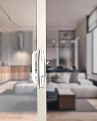 House Guard White Patio Door Handle Set with