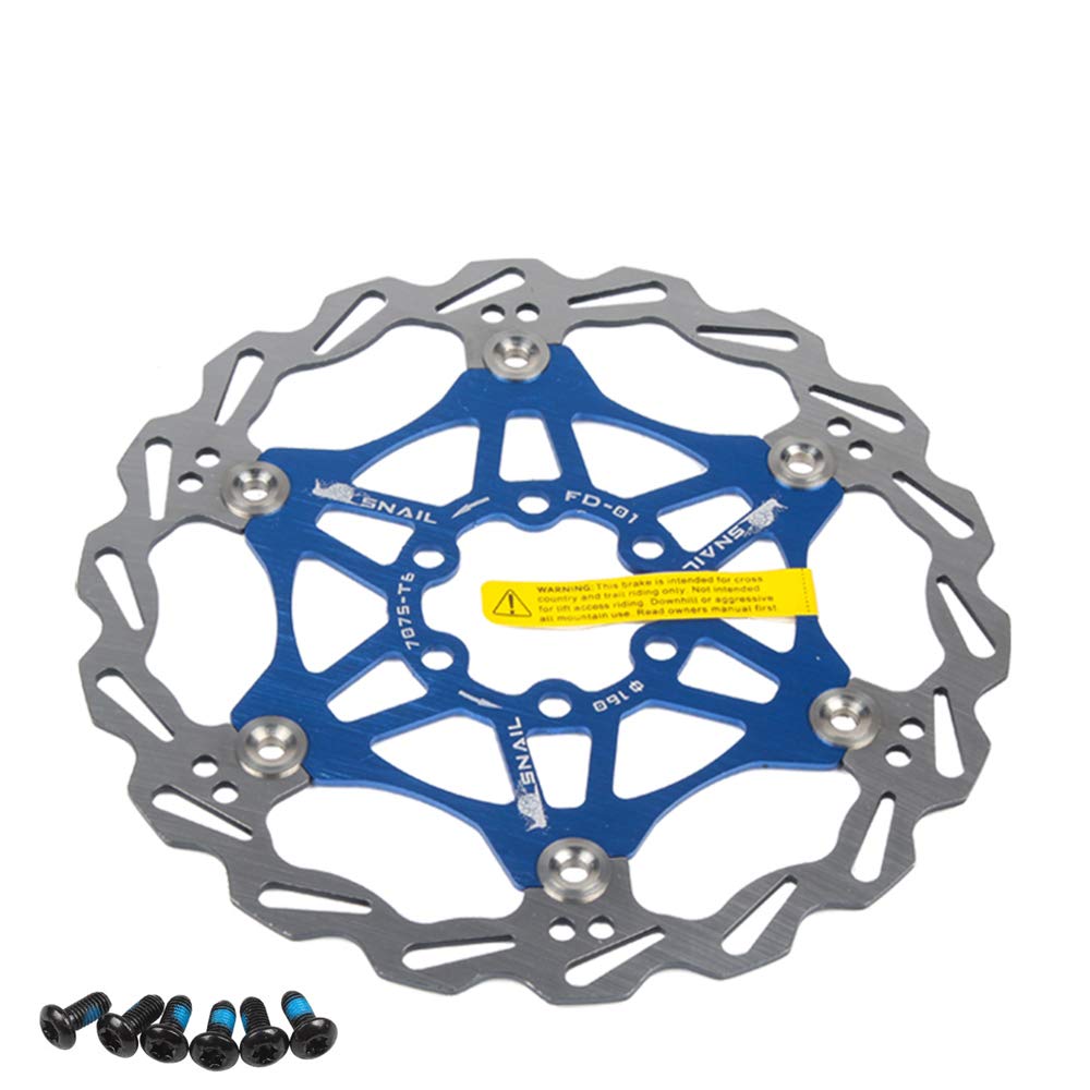 Newgoal Bicycle Disc Brake Disc 160mm Mountain Bike Floating Brake Disc Center Lock Bicycle Accessories(blue)