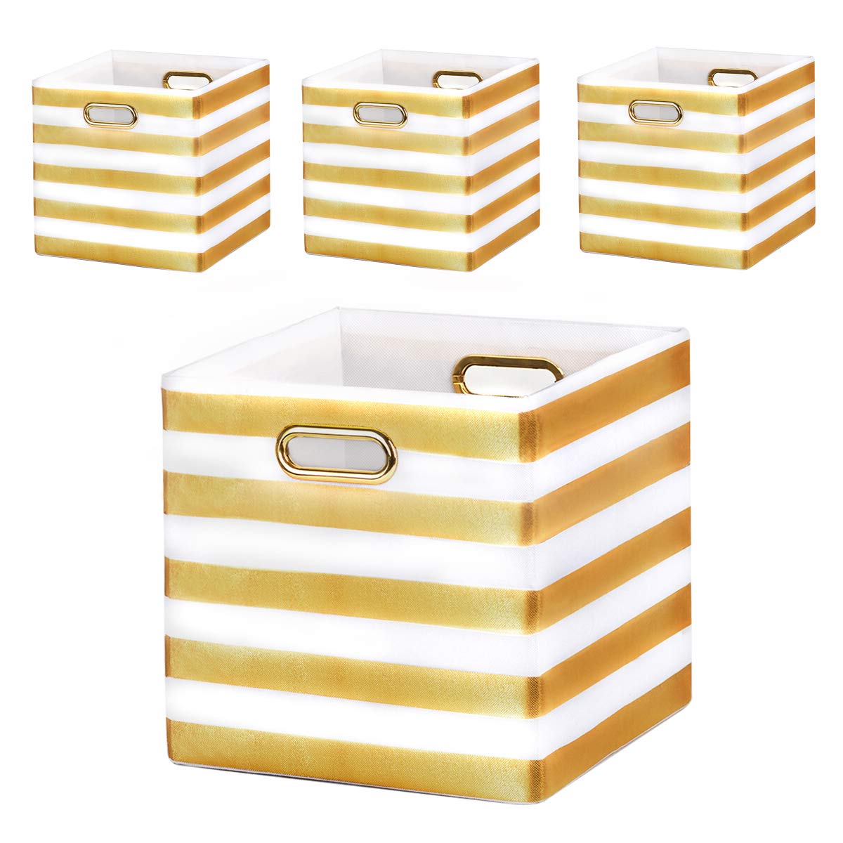Baist Fabric Storage Cubes Fancy Big Collapsible Linen Bed Drawer