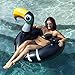 U.S. Pool Supply Giant 4 Foot Inflatable Black Toucan Pool Ring Tube Float - Fun Kids Swim Party Toy - Summer Lounge Raft