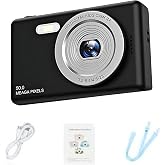 4k Digital Camera 48-megapixel Vlogging Camera for Photography Compact | Pocket Cameras Vintage Digital Travel Vlog Cameras with 8X Digital Zoom 48mp, 2.4in LCD Screen, Flash Modes (Black)