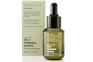 Self Tanning Drops – Unscented Medium Bronzing Drops to Add to Lotion | Natural Organic Streak-Free Premium Tanner for Face &