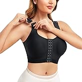 LANCS Adjustable Front Closure Bras for Women Post Surgery Bra Compression Tank Top Posture Corrector Shapewear Top