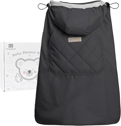 bebear Winter Cover for Baby Carrier Universal Hoodie Dark Grey