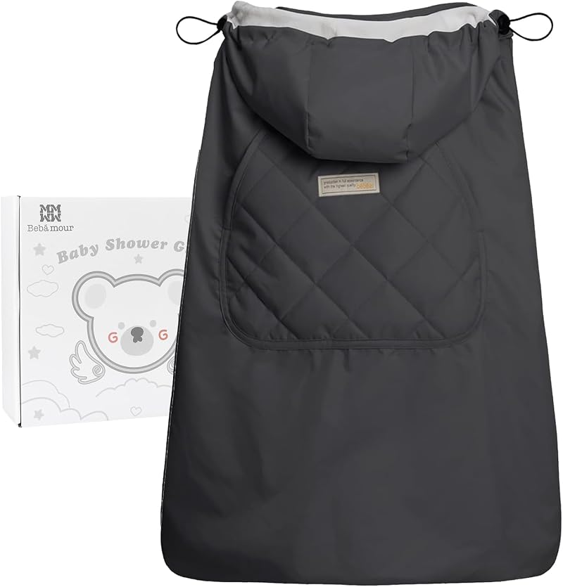 bebear Winter Cover for Baby Carrier Universal Hoodie Dark Grey