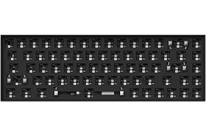 Keychron K6 Pro Wireless Custom Mechanical Keyboard Barebone Version, QMK/Launcher Programmable Macro, Hot-Swappable 65% Layout, RGB Backlit Office Gaming Keyboard for Mac Windows Linux - Black