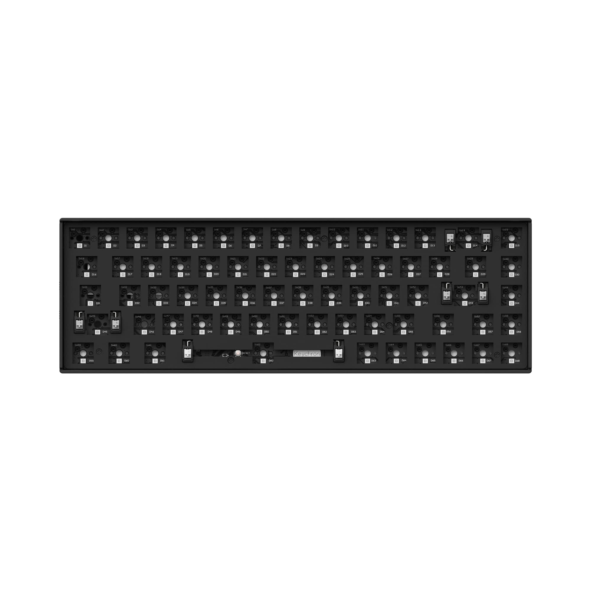 Keychron K6 Pro Wireless Custom Mechanical Keyboard Barebone Version, QMK/Launcher Programmable Macro, Hot-Swappable 65% Layout, RGB Backlit Office Gaming Keyboard for Mac Windows Linux - Black