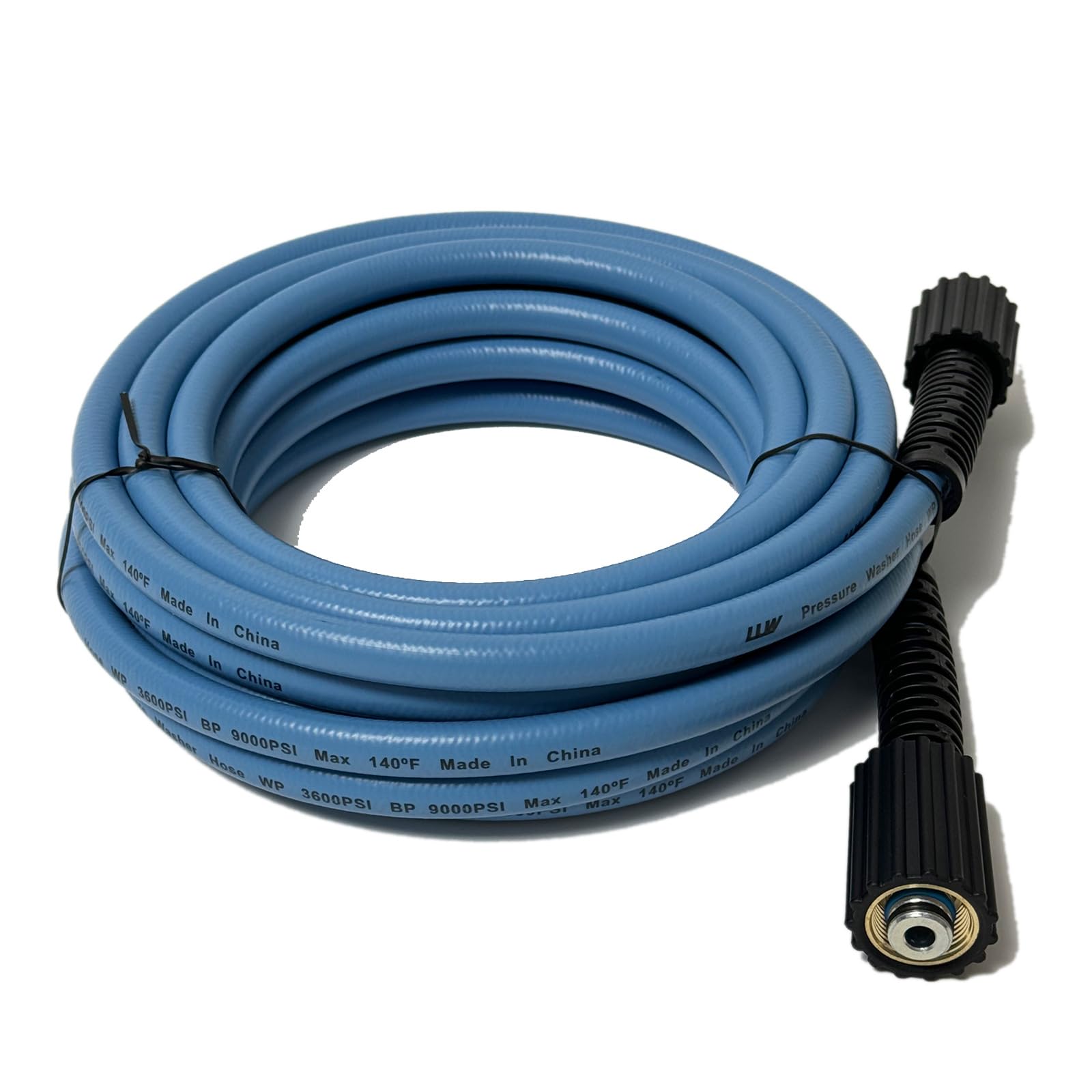 Photo 1 of LULUW 25FT 1/4-inch High Pressure Washer Hose,3600PSI M22 14mm Replacement Power Washer Hose for Most Brands, Blue