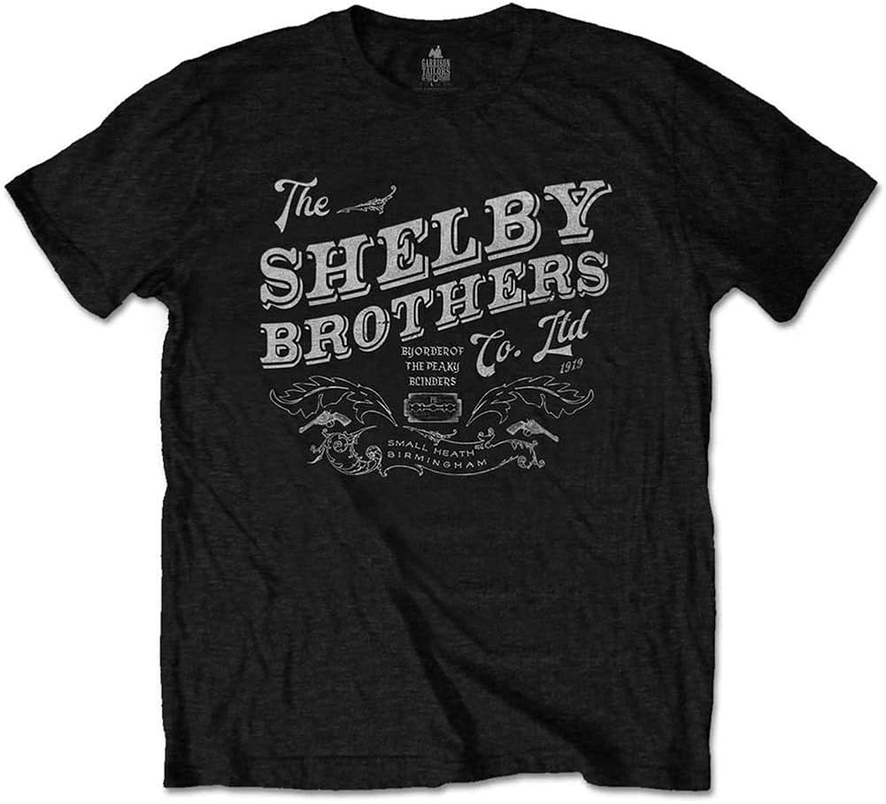 Amazon.com: Peaky Blinders 'The Shelby Brothers Co.Ltd' (Black) T-Shirt: Clothing