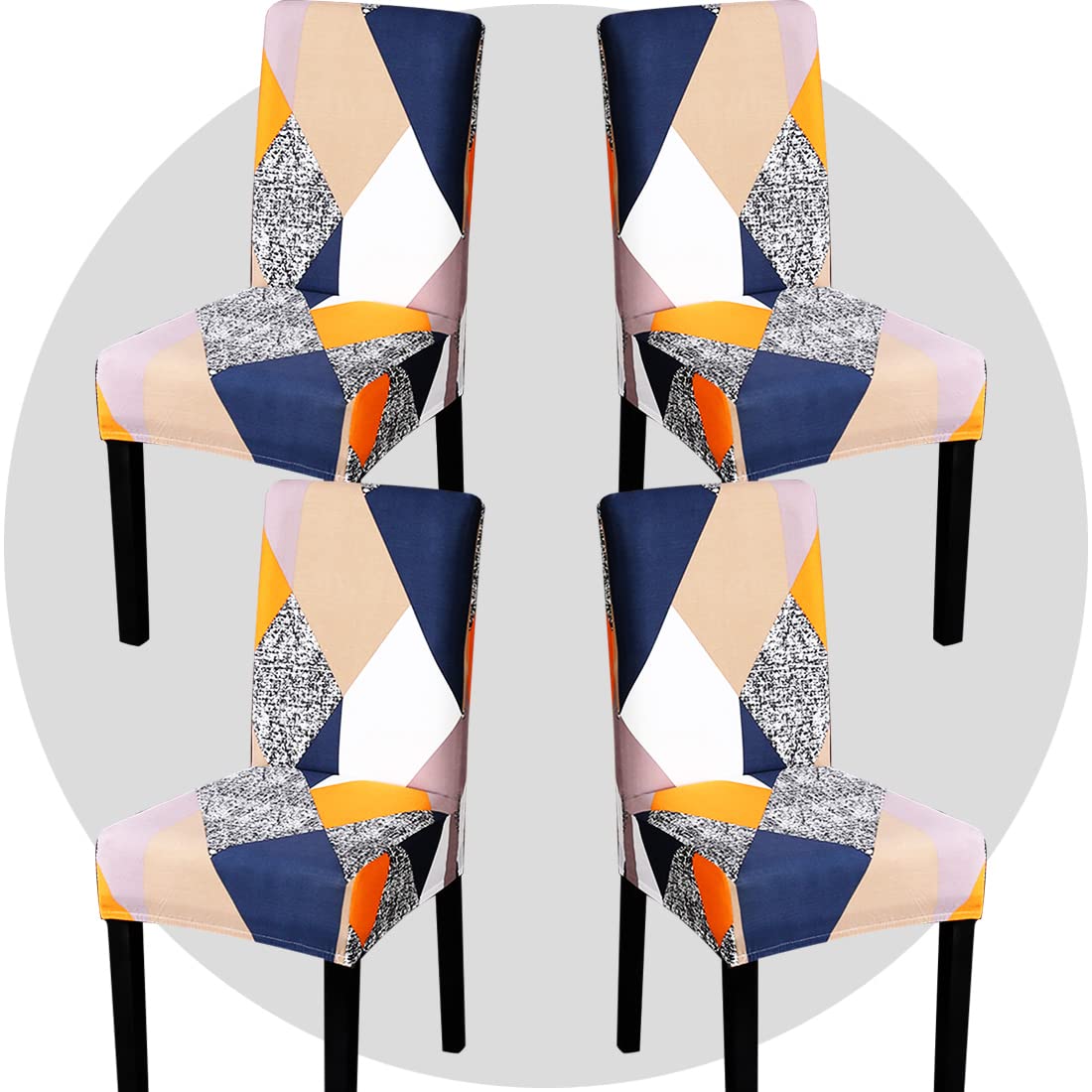 TOMMO Dining Room Chair Covers Set of 4, Stretch Removable Washable Spandex Dining Chair Slipcovers Protectors, Kitchen Chair Covers for Dining Room Party Hotel Ceremony Banquet