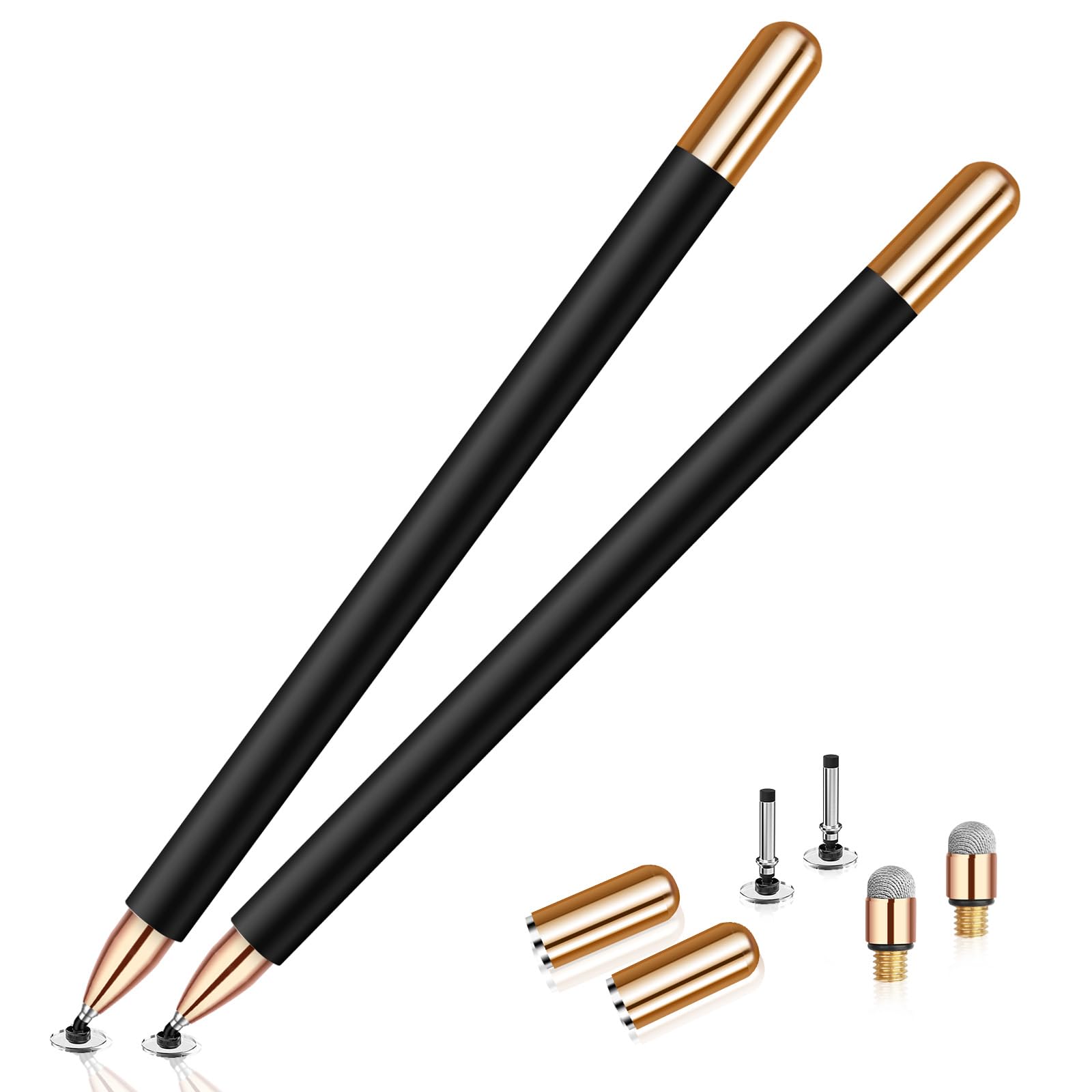 Stylus(2Pcs), Stylus Pens for Touch Screens, Universal Stylus High Precision Sensitivity, Stylus Pen for Android, ipad, iPhone, Galaxy Microsoft, Chromebook Tablet, Compatible with All Touch Screens