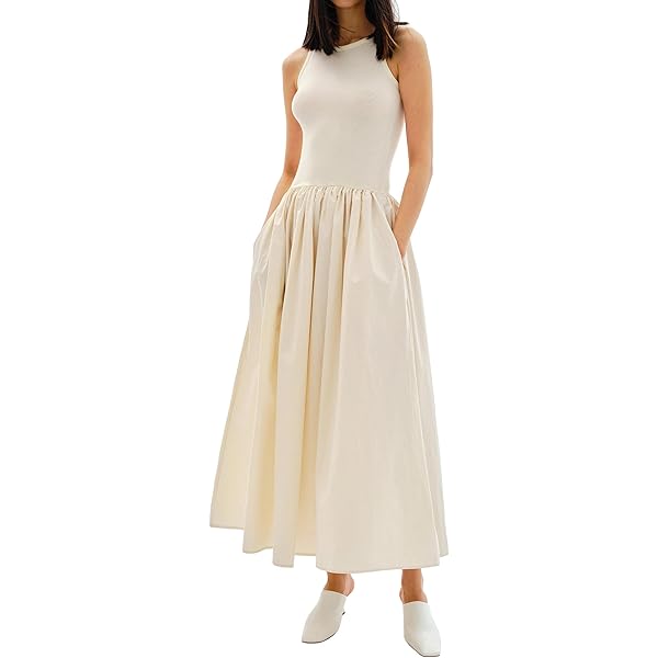 casual long spring dresses PRETTYGARDEN Women Fall Long Sleeve Smocked Maxi Dress Casual Square N main image 1
