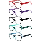 SIGVAN Reading Glasses 5 Packs Blue Light Blocking Eyeglasses Quality Spring Hinge Colorful Computer Readers for Women Men