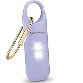 Personal Safety Alarm for Women – Panic Button 130dB Siren with Dual LED Strobe Flashlight, Rechargeable Self Defense Keychain for Night Walking, Campus, Travel Gifts for Women (Violet)