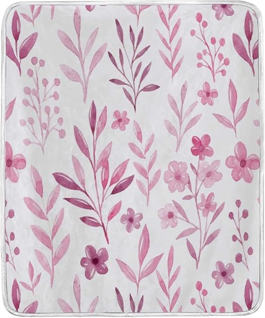 pink flower blanket