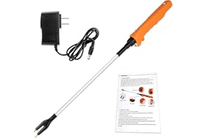 VANWOKE Cattle Prod Livestock Prod with Led Light Rechargeable Cattle Prod Stick Waterproof Electric Cattle Prod for Cows Pig Sheep Dog and More