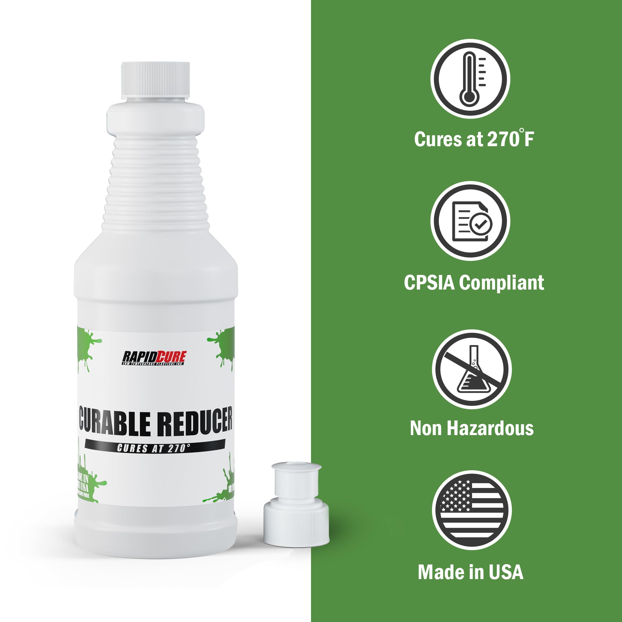 Rapid Cure Plastisol Ink Curable Reducer (Pint - 16 oz.) - Screen Printing Ink Viscosity Reducer, Screen Printing Ink Thinner, Additive for Your Screen Printing Kit, Screen Printing Supplies