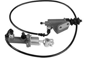 Prefer Warehouse Clutch Master Cyliner & Clutch Slave Cyliner & Braided Line Kit Compatible with Honda Civic Si Type-S Compatible with Acura RSX TSX 2002-2015 Replace 46920743CS