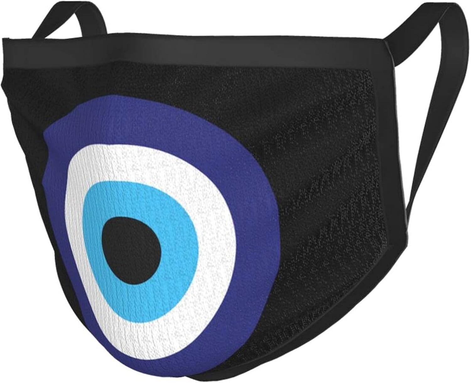 Blue Turkish Evil Eye Unisex Adult Mask With Black Frame