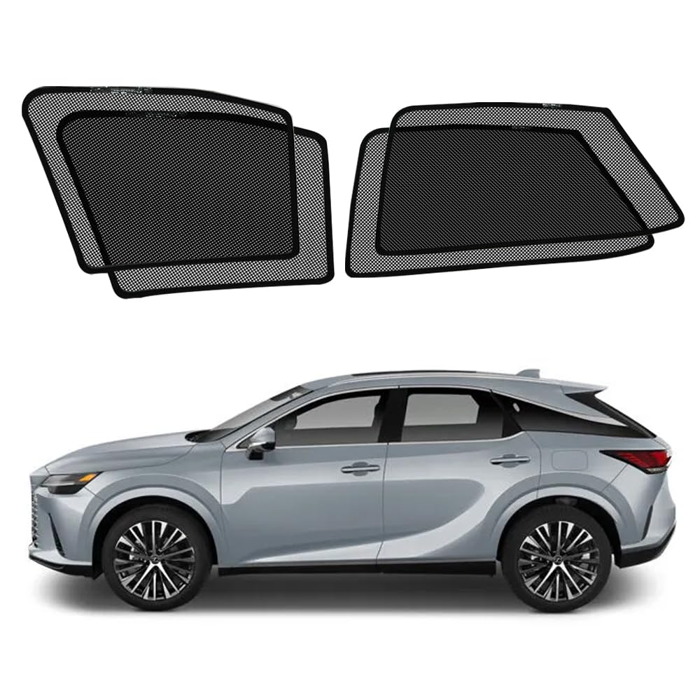 Photo 1 of BWEN Magnetic Car Window Sunshade for Lexus RX 2023-2025 RX350 Accessories Side Window Shade with Breathable Mesh Protection from Heat and Sun Rays for Sleeping Camping Breastfeeding - 4 Pack