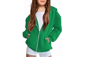 Arshiner Girls Zip Up Hoodies Teen Fleece Full-Zip Sweatshirts Full Zipper Hoodie Sweatshirt Fall Casual Jacket with Pocket