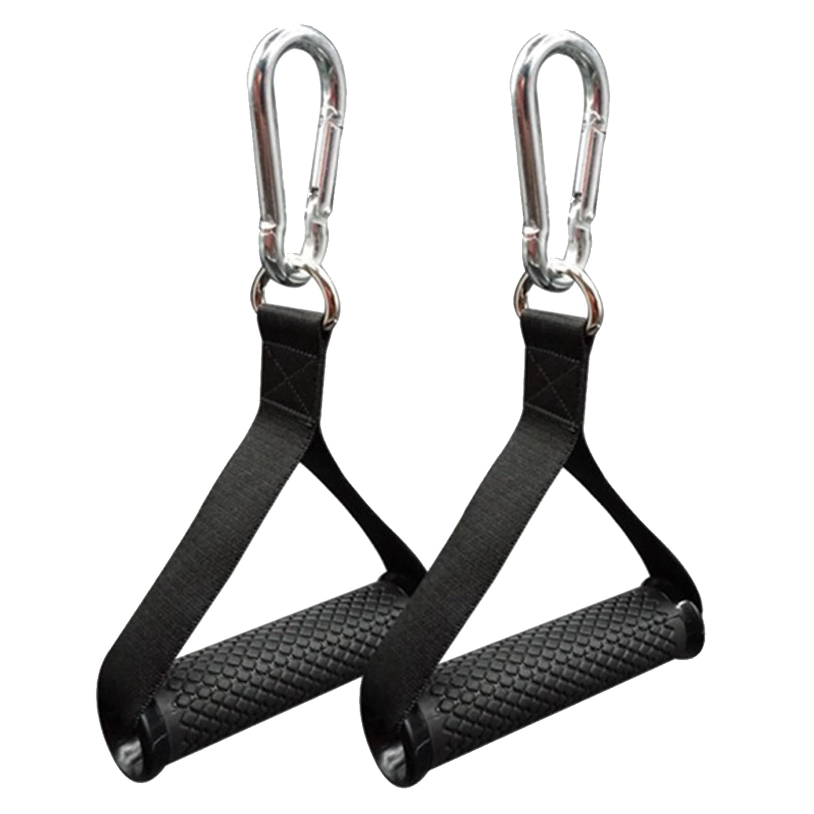 Black 2 Resistance Band Handles - Home Gym Accessories, Pull Up Handles, Strength Training Equipment, Suitable for Back Stretching, Bicep, and Tricep Workouts