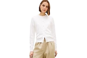 Tommy Hilfiger Womens Cotton Crew Neck Cardigan Sweater Lightweight Button Down Knit CardiganCardigan Sweater