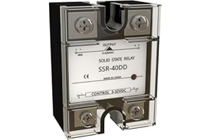 YQSIYU SSR-40DD Solid State Relay DC to DC 3-32V Input to 5V-220V Output,40A Single Phase Plastic Cover