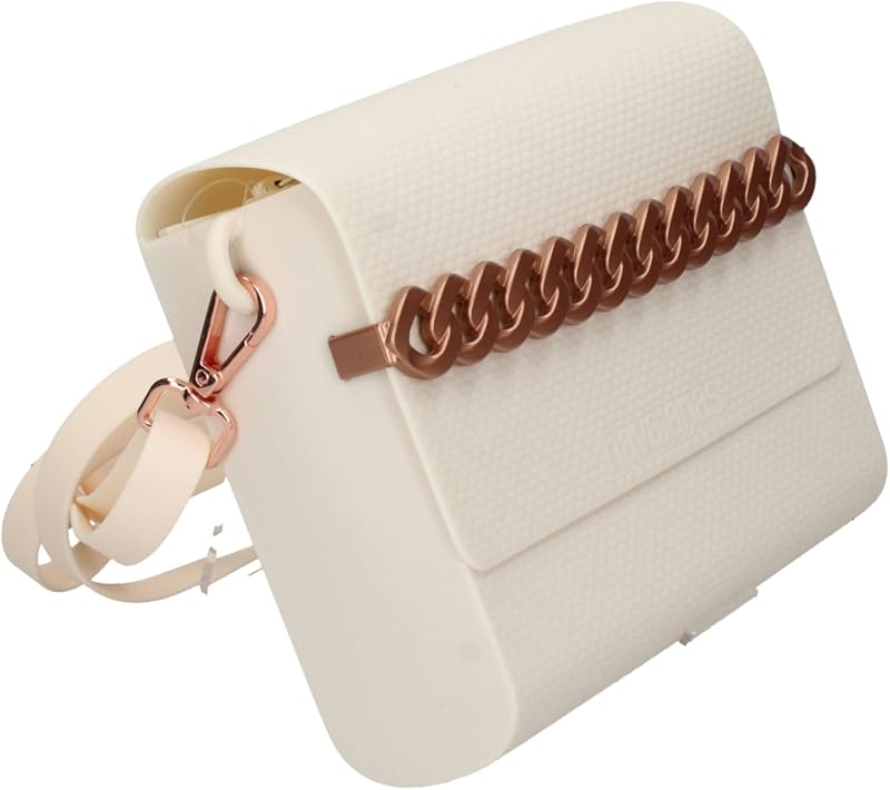 - Casual Bag, Borsa in Silicone da Donna con Catenella da Polso e Tracolla Regolabile, Elegante, Chiusura di Sicurezza, Resistente all’Acqua