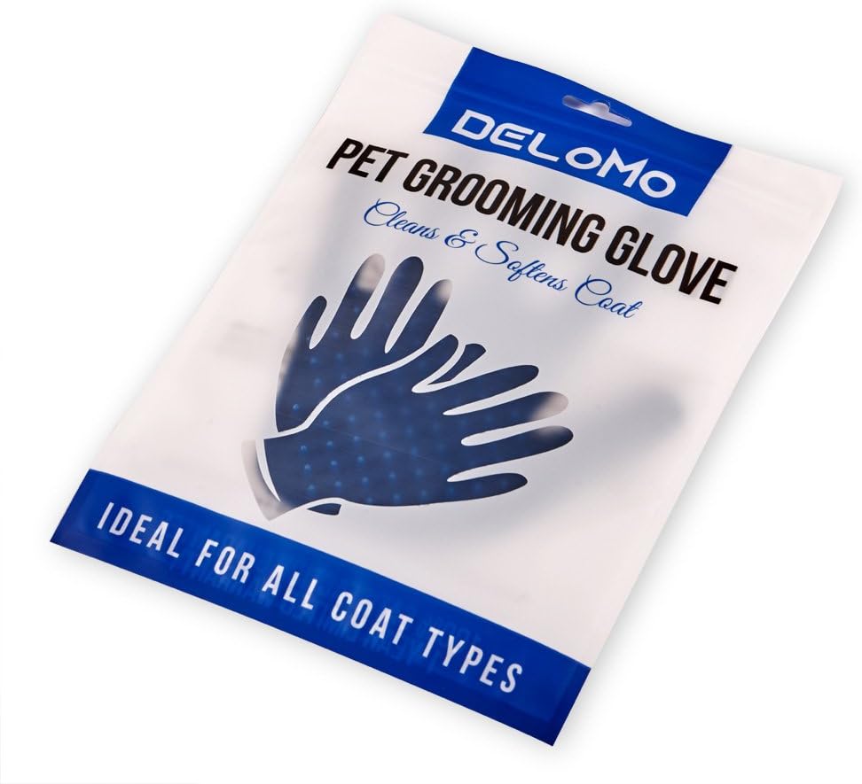 Pet Hair Remover Glove - Gentle Pet Grooming Glove Brush - Deshedding Glove - Massage Mitt with Enhanced Five Finger Design - Perfect for Dogs & Cats with Long & Short Fur - 1 Pack (Right-Hand) : Pet Supplies