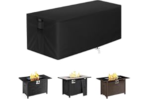 POMER Fire Pit Cover Rectangular, 57 in Propane Firepit Cover for Patio Fire Table Waterproof Outdoor Gas Fireplace Cover - 5