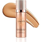 LUMINESS Airbrush Spray Foundation Makeup - Buildable Coverage, Anti-Aging Formula/w Hyaluronic Acid, Hydrating & Moisturizing, Hydrolyzed Silk, Flawless Finish, Long-Lasting Wear (040-Medium)