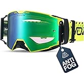 VOZAPOW Dirt Bike Goggles Over Glasses Anti-Fog, Motorcycle Protective Eyewear Motocross Goggles for Men Women