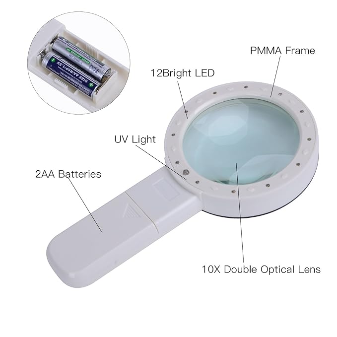 Amazon.com: XYK Lupa 20 x mejor tamaño Jumbo de lupa para ...