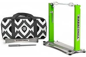 Rabaconda Motorcycle Wheel Balancer Stand - Portable, Durable, and Easy-to-Use for Perfect Tire Balance, Includes Wall Mount 