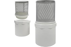 AIMCOCO 1" Stainless Steel Filter Cover Connected to 1 inch/DN25 PVC Water Pipe, Suction Strainers Used to Remove Debris and Reduce Solid Entry