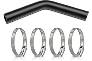 BEIJIULI Gas Tank Filler Hose with 4 Clamps,1 1/2" ID Reinforced Gasoline Fuel Filler Neck Hose (15 7/8" Long)
