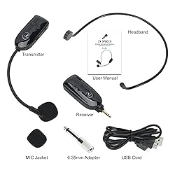 2.4G Dual Wireless Microphone Headset, UHF Wireless