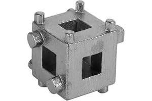 AQXREIGHT Car Rear Disc Brake Piston,Retractor Tool Wind Back Cube Calliper Adaptor Silver