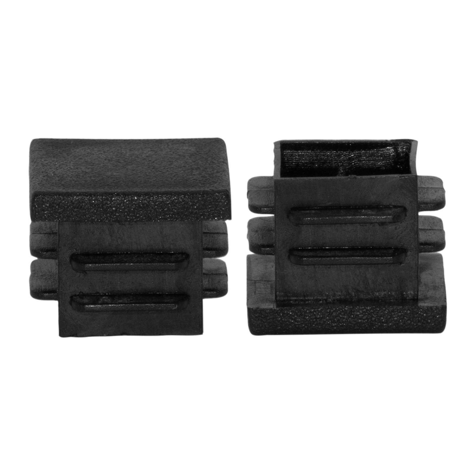 Flyshop 10 x 10 mm Black Plastic Plugs Square Tubing End Caps Tube Inserts Chair Glides 8 Pack