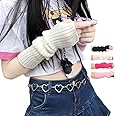VTTDB Arm covers cute women kawaii japanese harajuku Y2k Arm Warmer for Girls Goth Gloves Fingerless Knitted Arm Sleeve