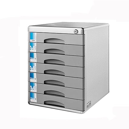 Desktop File Cabinet Lockable Aluminum Alloy Data Office Storage