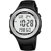 Mens Pedometer Watch for Walking Step Counter Watch No Charging, No App Connection, with EL Backlight. Simple, Practical Choice for Mobile-Free Fitness Enthusiasts TIMEURE-2308