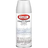 Krylon K05055007 Craft Foam Primer Aerosol Paint, 12 Ounces, Light Gray, 6 1