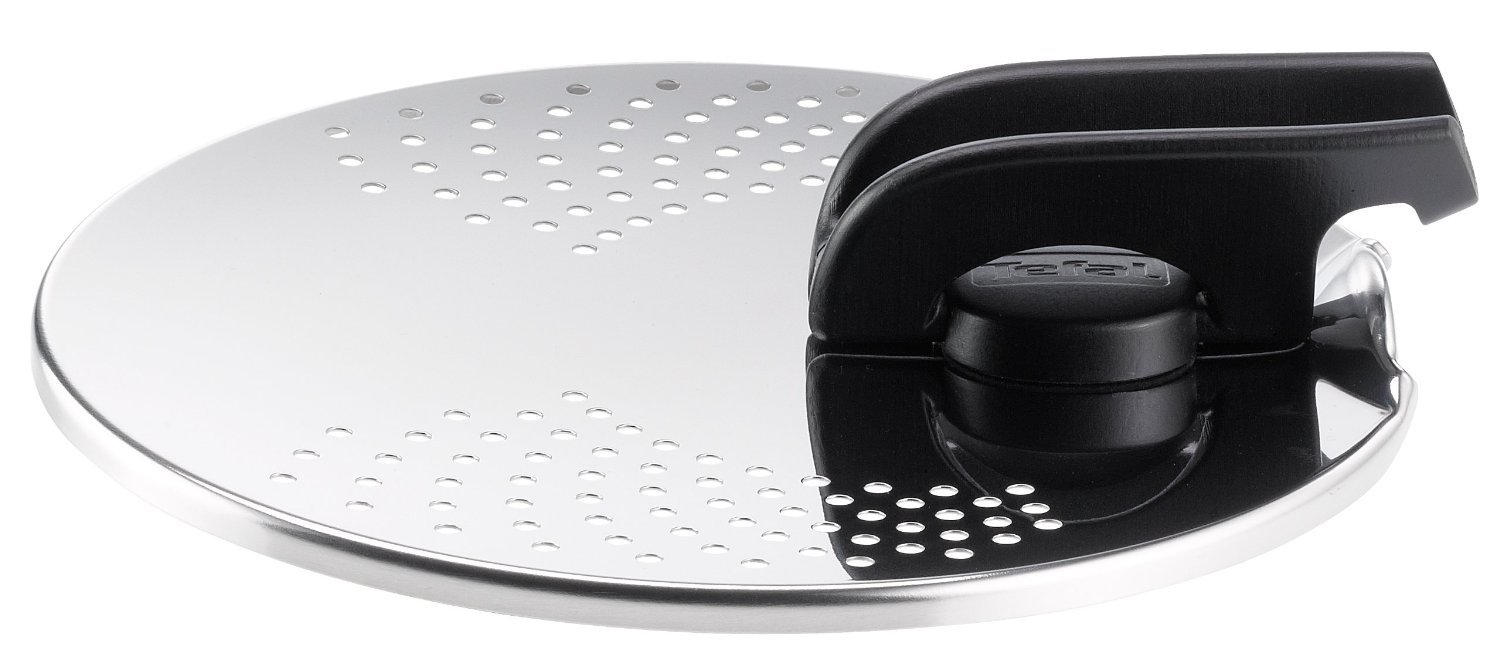 Tefal L9939422 Ingenio Universal Stainless Steel Straining Lid with Saucepans , Silver